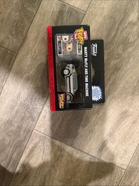Funko Marty McFly & DeLorean Pop! Rides – Gray, Black, Red
